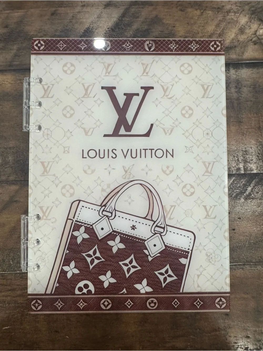 Luxury Inspired size A5 Acrylic 6Ring Binder with paper